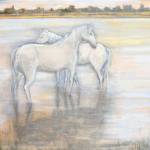 Port Townsend artist Elisabeth Mentions Camargue Horses is among the new artworks at Jefferson Healthcare hospital.