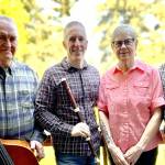 Schola Galantes members are Douglass Hjelm and Miguel Rode (flute), Dahti Blanchard (harpsichord) and Lee Inman (violoncello piccolo).