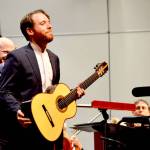 Guest soloist Colin Davin, rehearsing with the Port Angeles Symphony in 2023, will return to the Peninsula for solo recitals in Port Angeles on Friday and in Sequim on Saturday. (Diane Urbani de la Paz)