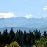 Klahhane Ridge, as seen from Port Angeles, had a good dusting of snow on Monday. Fall temperatures on the Peninsula were expected to be in the mid-50s this week while overnight lows were expected to dip into the upper 30s. (Dave Logan/for Peninsula Daily News)