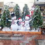 A snowman family with decorated trees is among the set pieces from Westlake Park in Seattle that will be part of the Opening Ceremonies for the Olympic Medical Center Foundations Festival of Trees over Thanksgiving weekend. Tickets go on sale Monday.