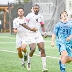 Peninsula College defender Jeremie Kuelo (4), was named the North Region MVP in mens soccer. (Jay Cline/Peninsula College)