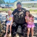 Kirky Lakenes bought milkshakes for his nieces Ava, left, and Mia Hathaway in Chimacum earlier this year.