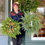 Flower farmer Laurie McKenzie of Dragonheart Flowers will teach a Winter Evergreen Wreaths class Dec. 3 at the nonprofit Northwind Art School in Port Townsend. (Laurie McKenzie)