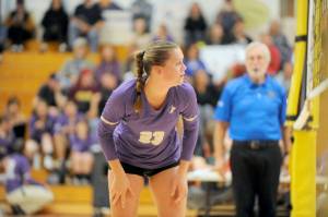 For the second straight year, Sequim setter Kenzi Berlund made the all-Olympic first team in volleyball. (Michael Dashiell/Olympic Peninsula News Group)