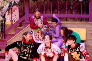 Santas elves during a recent rehearsal of Sugar Plum Done. From left, back row, are Piper Bruch, Sapphyre Billman and Sterling Ward. From left, front row, are Jessup Coffin, Rai Warzecha and Zade Harris.