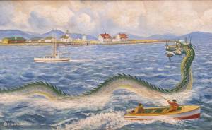 Thomas Guptills painting of Ediz Gigantus.