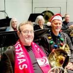 From left to right, Mark Wick, Brenda Ehrhardt, Craig Knutson, Kathy Brown, Brian Palmer, Paul Sanger, Jarrett Hansen and Megan Sanger of the Sequim City Band. (Sequim City Band)
