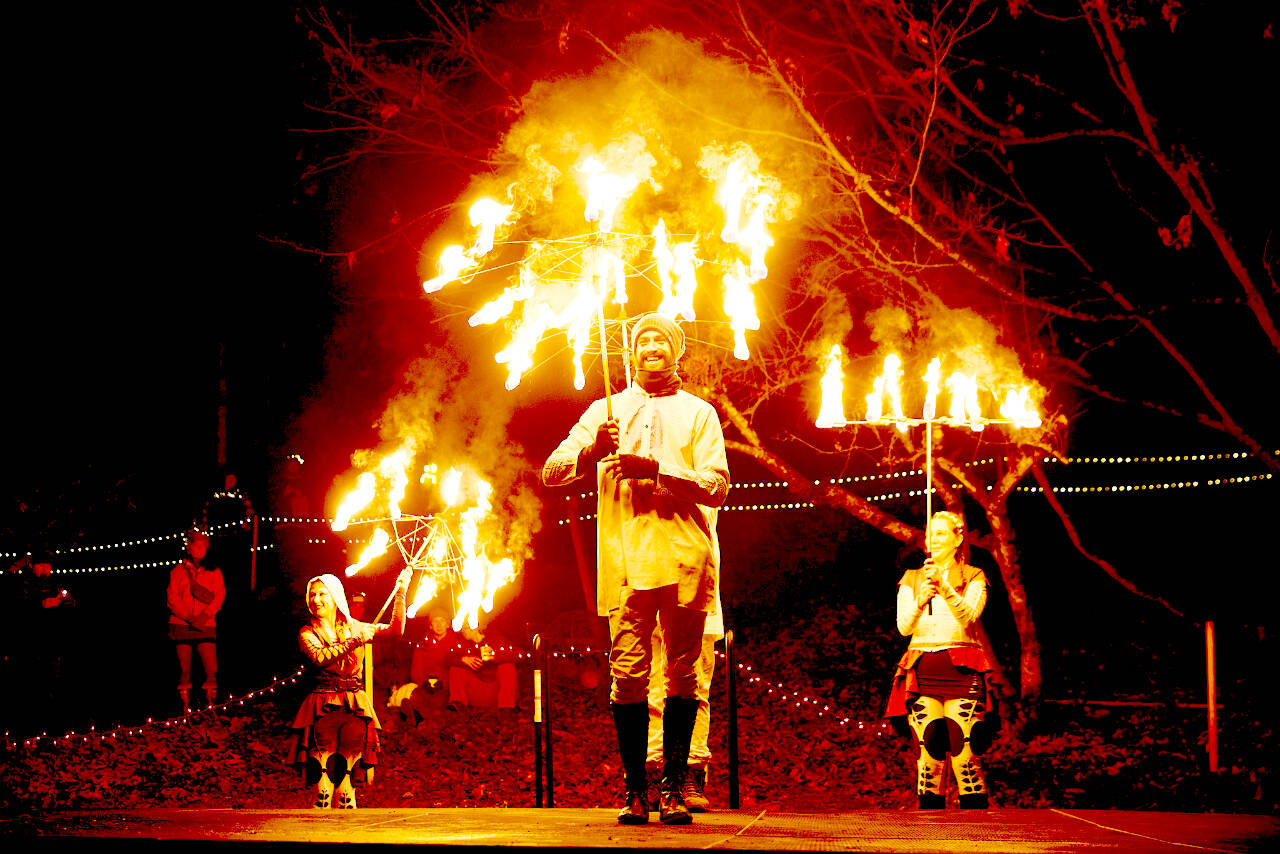 The Wintertide Festival of Lights is set for 4 p.m. to 8 p.m. Saturday in Websters Woods at the Port Angeles Fine Arts Center, 1203 E. Lauridsen Blvd., Port Angeles. (PORT ANGELES FINE ARTS CENTER)