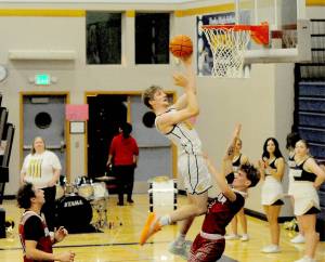 Forks' Ty Rowley scored 36 points and pulled down 18 rebounds in a 70-59 win over Hoquiam on Monday in Forks. (Lonnie Archibald/for Peninsula Daily News)