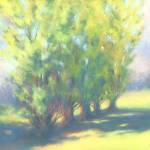 Long Shadows, a painting in pastels by Suzan Noyes, will be auctioned off to benefit the Olympic Peninsula Art Association during Fridays Art Walk in Sequim. Early bids can be placed at the A. Milligan Gallery.