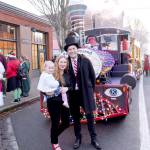 Port Townsend Mayor David Faber with wife Laura Faber and daughter Mira Faber at this years tree lighting ceremony. (Craig Wester)
