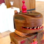 Plaid Bear by Port Townsend artist Peter Koronakos greets visitors to Northwind Arts Jeanette Best Gallery. (Diane Urbani/Northwind Art)