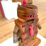 Plaid Bear by Port Townsend artist Peter Koronakos greets visitors to Northwind Arts Jeanette Best Gallery. (Diane Urbani/Northwind Art)