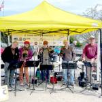 Squeezebox Rebellion, from left, Rolf Vegdahl, Annie Benson, Otto Smith, Jeff Hammond and Bill Wood, will host an English concertina showcase on Sunday at Finnriver Farm and Cidery in Chimacum.