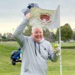 Tom Garrick celebrated a hole-in-one at Cedars at Dungeness on Jan. 28. (Cedars at Dungeness)