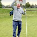 Tom Garrick celebrated a hole-in-one at Cedars at Dungeness on Jan. 28. (Cedars at Dungeness)