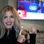 Jennifer Thomas
Jennifer Thomas watches Japanese skaters Masaya Morita and Utana Yoshida skate to her instrumental tune Rise of the Phoenix during the Winter Olympics. Japan won a silver medal with their score in the Ice Dance – Rhythm Dance routine for team figure skating.