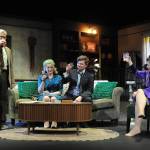 All is calm with the first drinks served in Whos Afraid of Virginia Woolf? The show will run at Olympic Theatre Arts through March 15. (Matthew Nash/Olympic Peninsula News Group)