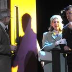 Real life husband and wife Colby and Courtney Thomas, playing Nick and Honey in Whos Afraid of Virginia Woolf?, arrive arm-in-arm in their first moments together in the show. Courtney said Colby encouraged her for years to audition for a show and she agreed if this show was ever staged in Sequim. (Matthew Nash/Olympic Peninsula News Group)