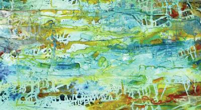 Turquoise Stone Strata by Stephen Yates of Port Townsend is part of the new Northwind Art installation at Jefferson Healthcare Hospital. (Stephen Yates)