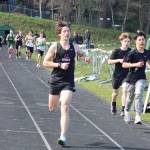 East Jeffersons Joshua Yearian takes first in the 1,600-meter run at the Port Angeles Track and Field Invitational on Saturday. (Dave Logan/for Peninsula Daily News)