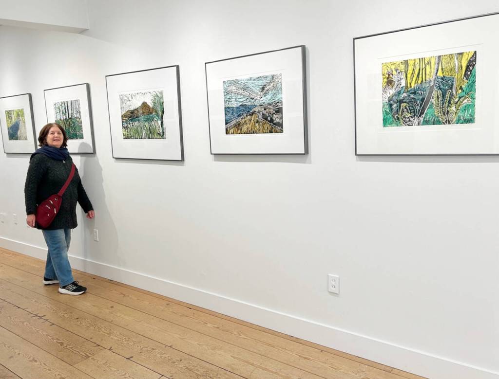 Printmaker Monica Gutierrez-Quarto will exhibit some of her work during April at the Grover Gallery in downtown Port Townsend.