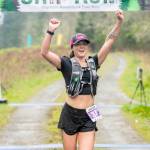 Courtney Dustrude of Port Angeles finished sixth among the women in her wave in the half-marathon event of the Olympic Adventure Trail run. (Peninsula Adventure Sports)