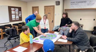 Port Townsend School District students and staff work with architects on education specifications.