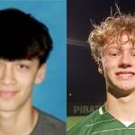 Lane Helvey, Forks baseball, left, and Matthew Miller, Port Angeles soccer.