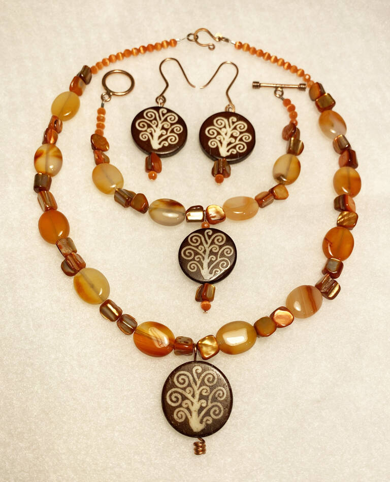 Jewelry by Jackie Sathe will be on display throughout May at the Port Ludlow Art League.