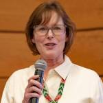 Laura E. Garrard reads poetry at the Dungeness River Nature Center on Dec. 6, 2025. (Thomas A. Thomas)