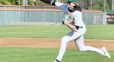 Port Angeles Brayden Martin, who had a no-hitter, a one-hitter and a two-hitter for the Roughriders down the stretch, will be one of the three big pitchers for Wilder Senior, along with Kody Williams and Zeke Schmadeke. (Dave Logan/for Peninsula Daily News)