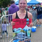 Alli Applewhite, 14, of Port Townsend won the womens 10K. (Pierre LaBossiere/Peninsula Daily News)