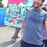 Michael Higuera of Port Angeles, a longtime veteran of the Run the Peninsula series, won his first race of the series, the 5K on Saturday morning in Port Angeles. (Pierre LaBossiere/Peninsula Daily News)