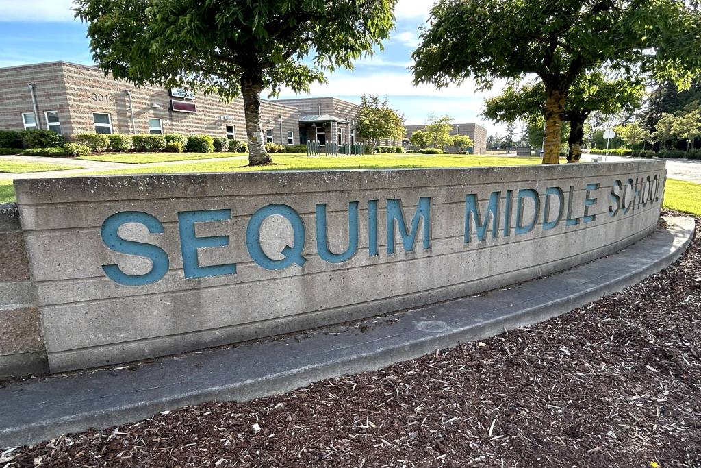 Sequim School District leaders anticipate Sequim Middle School being retrofitted with a new safety and security system this summer, funded with money approved through the districts 20-year, $146 million construction bond that voters approved in February 2025. A bidding process for the project will tentatively go out in the next month so the project can be done this summer, staff said. (Matthew Nash/Olympic Peninsula News Group)