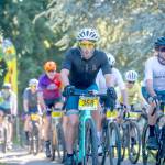 Joey Gish of Sequim (368) takes off at the starting line at Worthington Park in Quilcene in the 2026 running of the Bon Jon Pass Out Gravel Unravel gravel bike race put on by Peninsula Adventure Sports. Gish, sponsored by Sequim Bike Studio, finished third in the grueling 80-mile long course race. (Jesse Major Photography/Peninsula Adventure Sports)