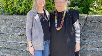 Tulsi Marshall, left, was Karen Archers preschool student in Port Townsend 40 years ago. Last fall, the two reconnected when Archer enrolled at Peninsula College and Marshall became her math tutor. (Paula Hunt/Peninsula Daily News)