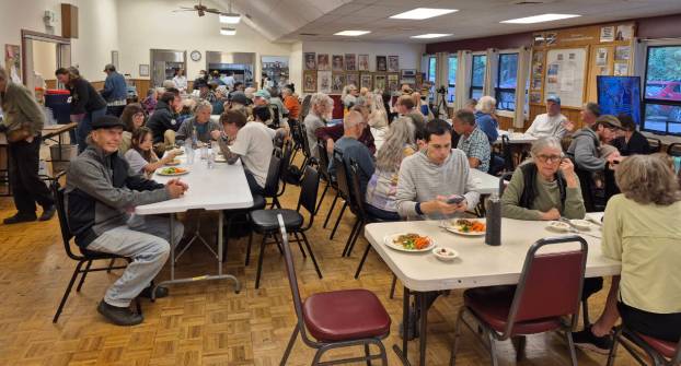 The Together Around Food event saw a full house Thursday night at the Tri-Area Community Center in Chimacum. (Sailesh Rao/Together Around Food)