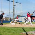Wilder Seniors Hunter Tennell fouls off a pitch against CBC on Sunday evening at Civic Field.