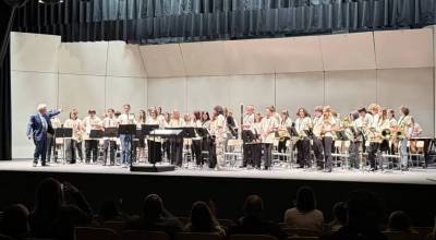 Photo courtesy Tyler Benedict 
The North Olympic Winds Honor Bands had Dr. Ken Bergevin, a retired music educator, conducting the Middle School Honor Band. The day featured six school band programs from across the North Olympic Peninsula.