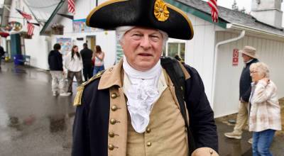 Vern Frykholm, pictured at last years Clallam County Fair, scheduled 54 appearances this year, the most hes had as George Washington. He plans to be back at the fair Aug. 20-23. (Olympic Peninsula News Group file)