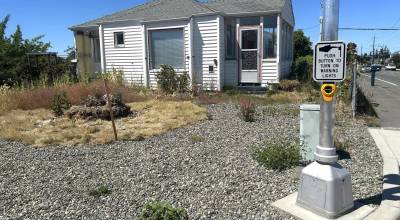 Clallam County Fire District 3 will raze a house at 305 S. Fifth Ave. in Sequim after it purchased the home in 2015. District staff will demolish and remove the home and garage for a cost up to $110,000. (Matthew Nash/Olympic Peninsula News Group)
