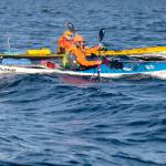 Team Rainy, paddled by Yato Kano of Prince Rupert, B.C., and Team Lets Wing It, paddled by Martin Rother of North Vancouver, B.C., finished together in Ketchikan Sunday evening in 18 days as the top two kayakers in the 750-mile Race to Alaska. A handful of human-powered boats is not far from Ketchikan as all the other boats have either finished or dropped out. (Race to Alaska)