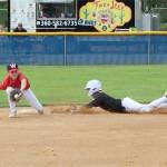 Wilder 12Us Jackson Melnick from Port Angeles takes the ball on a steal attempt Thursday by a a member of the Kelso 12U All-Stars. Kelso was able to win the opener 7-5. (Dave Logan/for Peninsula Daily News)