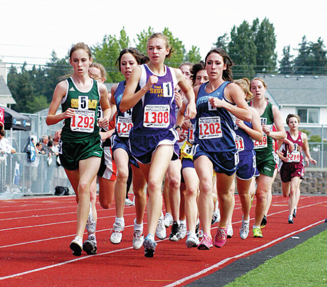 Stephanie Marcy won the 1,600-meter state championship at Sequim and went on to run track and field for Stanford.