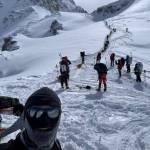 Paul Balkan and his group head up Squirrel Hill toward Windy Corner at about 12,500 feet of elevation. (Paul Balkan)