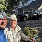 Paul Balkan and his mother, Linnea Balkan of Sequim, celebrate his safe return after he climbed Denali in Alaska. (Paul Balkan)