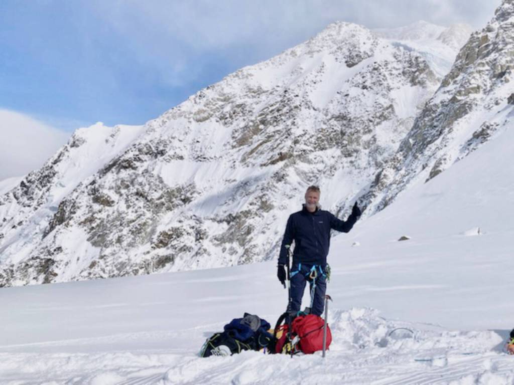 Former Sequim resident Paul Balkan gives a thumbs up at 13,300 feet near Windy Corner at Denali. (Paul Balkan)